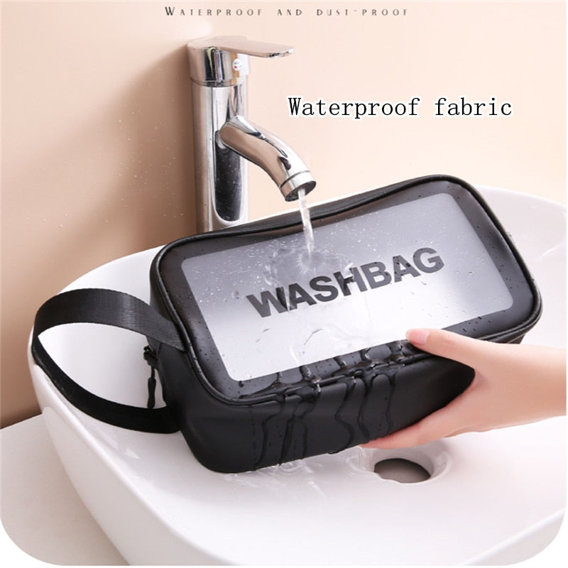 Portable Transparent Waterproof Travel Wash & Makeup Bag