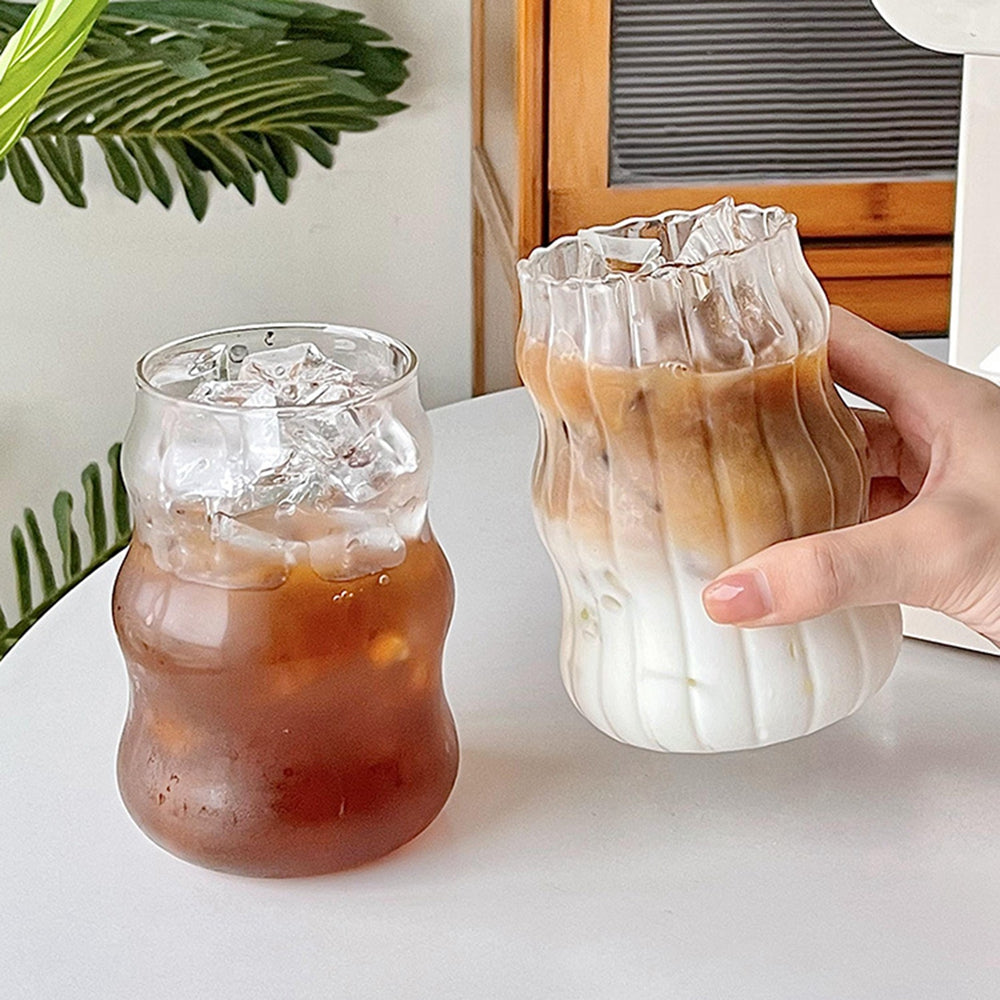 Glass Stripes Coffee Cup Mug