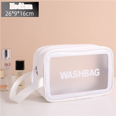 Portable Transparent Waterproof Travel Wash & Makeup Bag