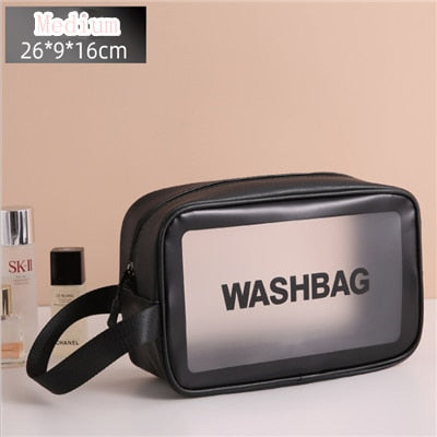 Portable Transparent Waterproof Travel Wash & Makeup Bag