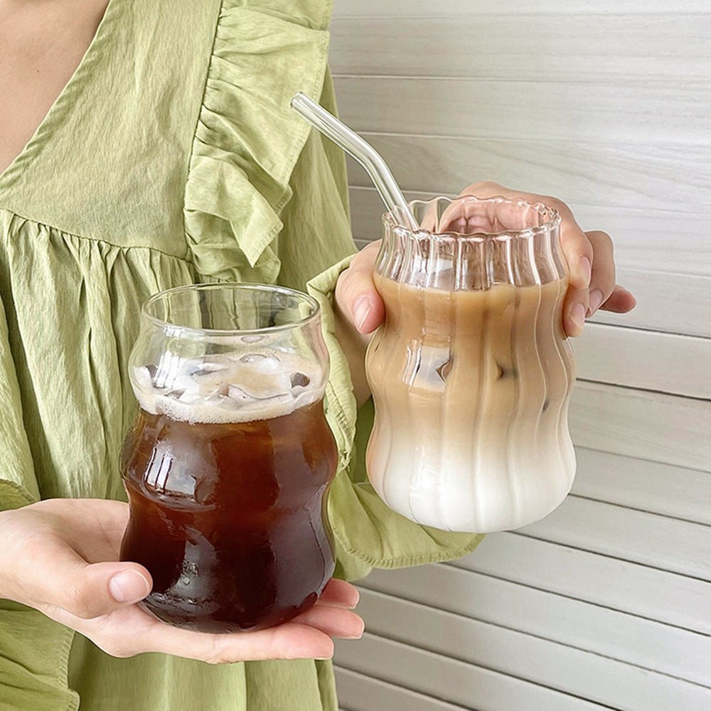 Glass Stripes Coffee Cup Mug