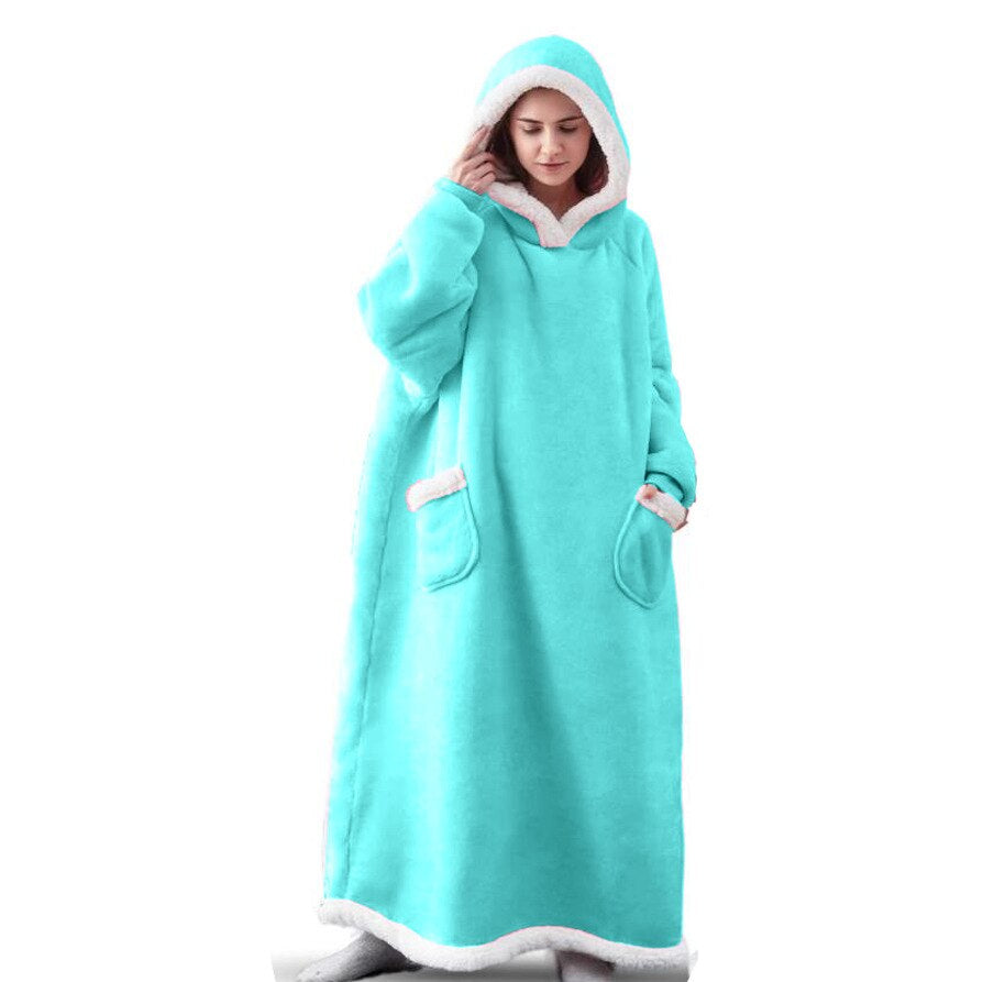 Oversized Wool Hoodie Blanket